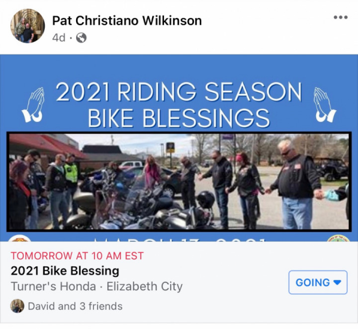 Bike Blessing in Elizabeth City, NC