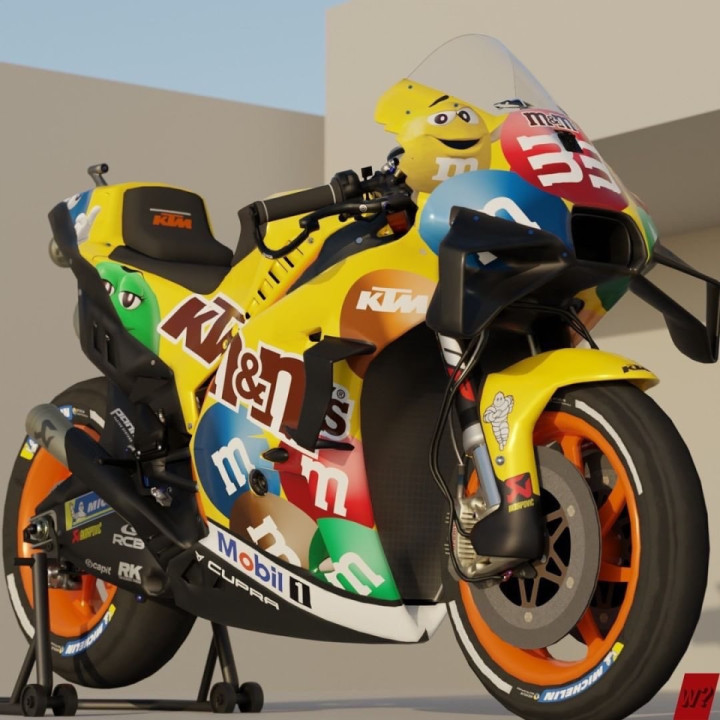 2023 M&Ms special KTM RC16 livery concept