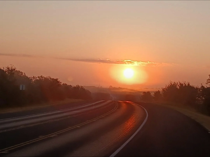 Riding at dawn this morning in Central Texas