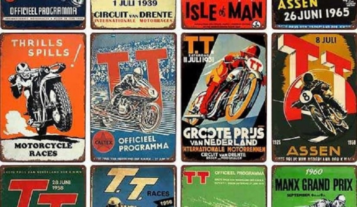 Collection of Vintage Posters Isle of Man TT 1950-1968