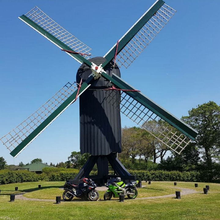 Typical Dutch windmill at a little place in Groningen.