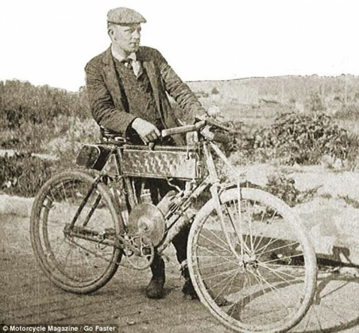 On this day, May 16, 1903. Motorcycle history.