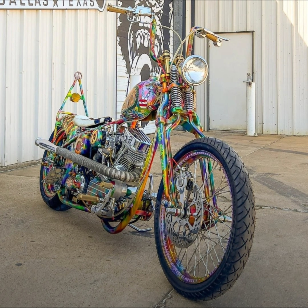 Custom 'Woodstock' Motorcycle | Built by Rick Fairless of Strokers Dallas