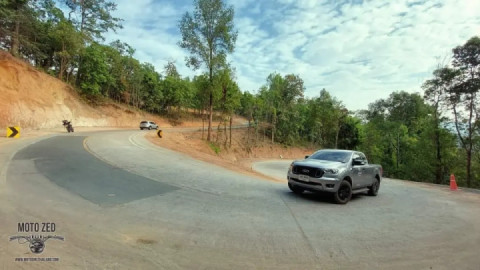 Riding around the highest mountain in Thailand
