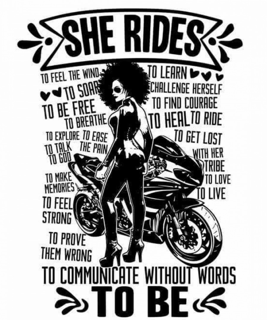 She rides