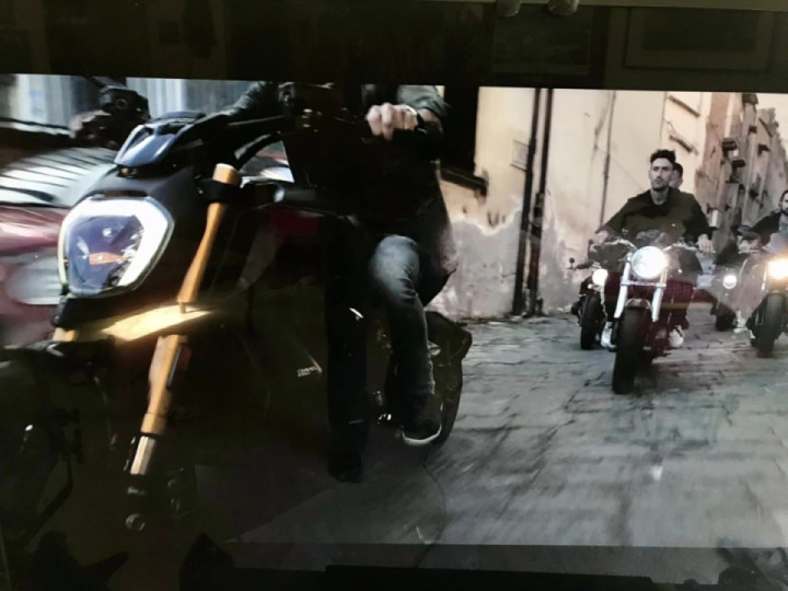 The Diavel is getting a lot of use in “The Equalizer 3” on Netflix now.