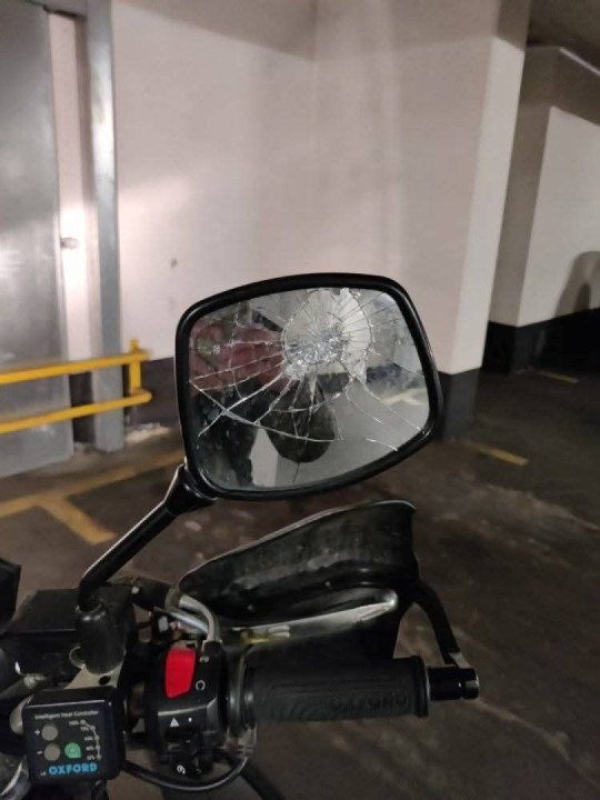 Grrr...what unnecessary vandalism in the garage. 