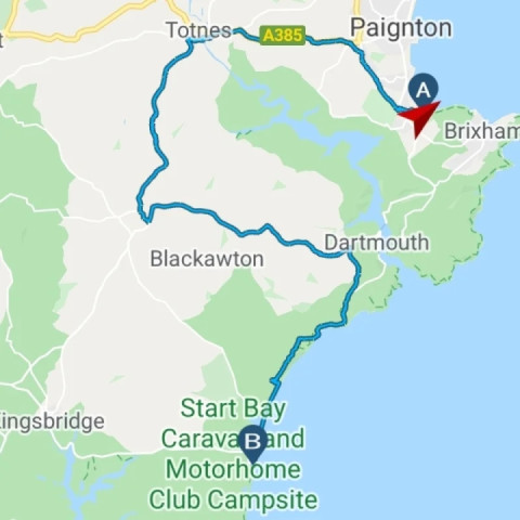 Coffee in a tin cup at Torcross