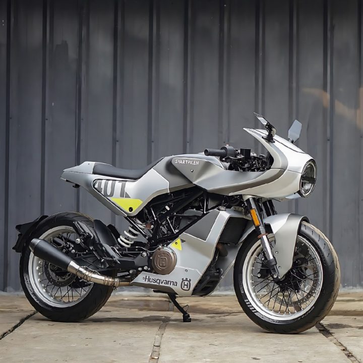 Custom-modified Husqvarna Svartpilen 401 by Katros Garage