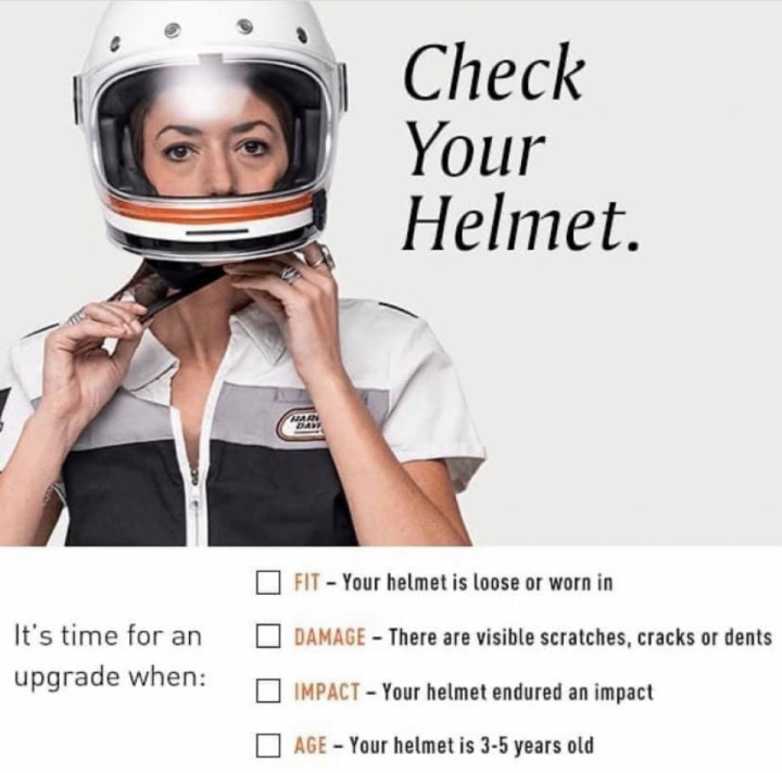 Check your helmet 