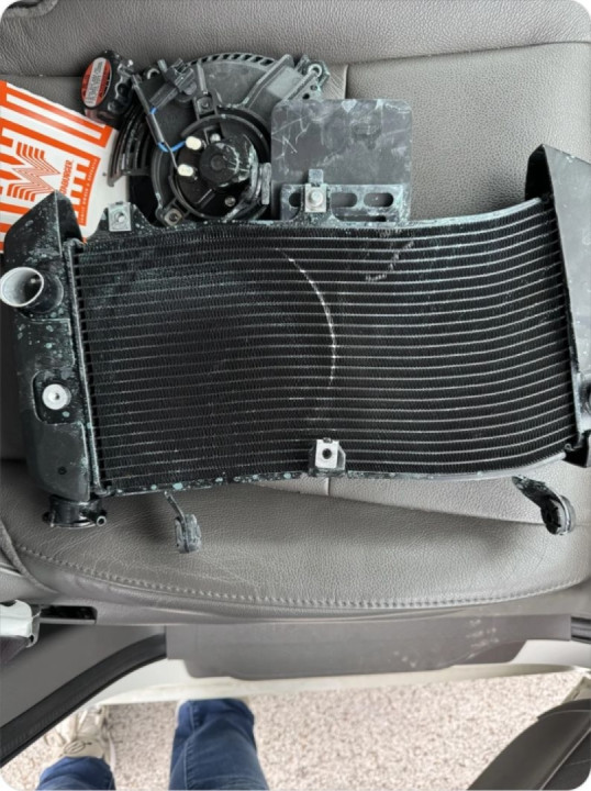 Radiator damage unknown cause