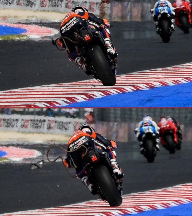 The moment Pedro Acosta's chain broke