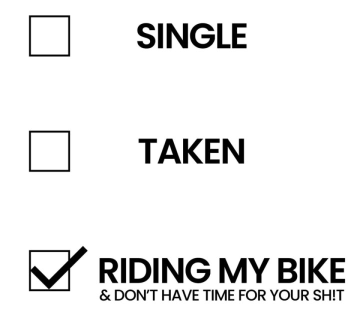 You don’t feel single when you have a bike :)