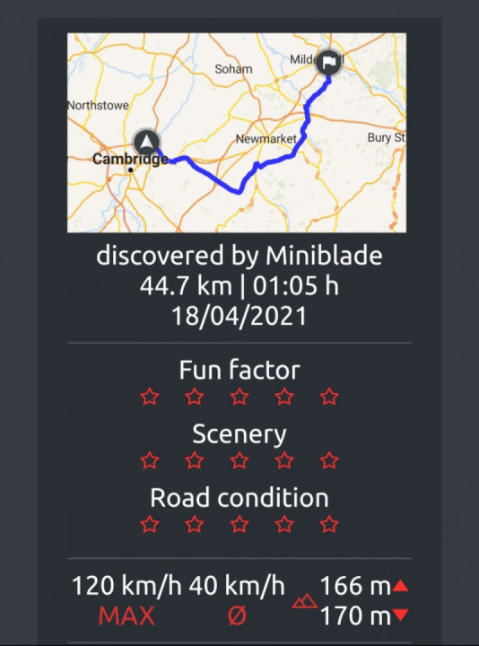 Was an excellent ride yesterday around 270 miles in a the sunshine