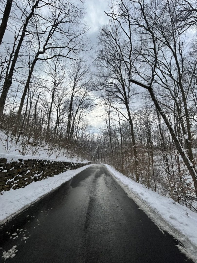 Ride on a snowy day