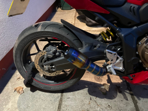 Austin racing exhaust on CBR650R