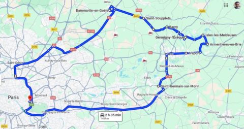 Today, a short ride in the northeast of the Ile de France, near the banks of the Marne.