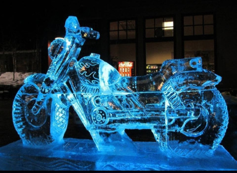 So cold out my bike turned to Ice ?