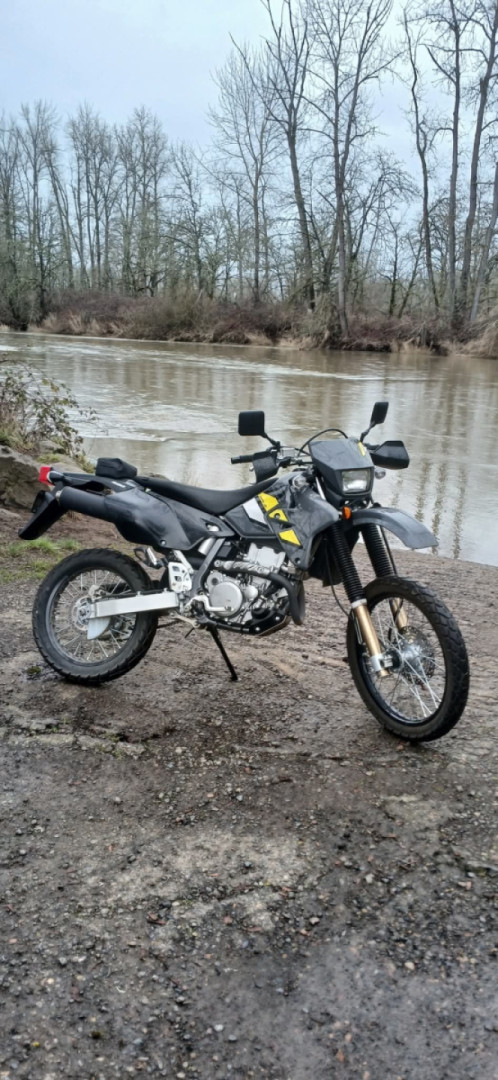 The river is high and so am I. I got me a DRZ it's a free-for-all