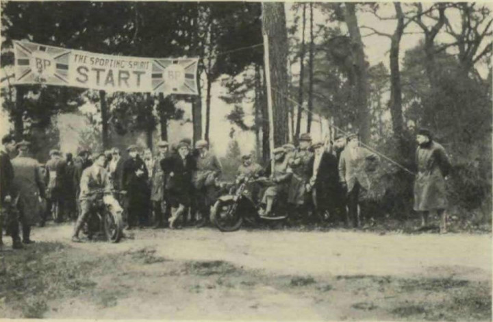 The first known scramble race in the Camberley, Surrey in 1924