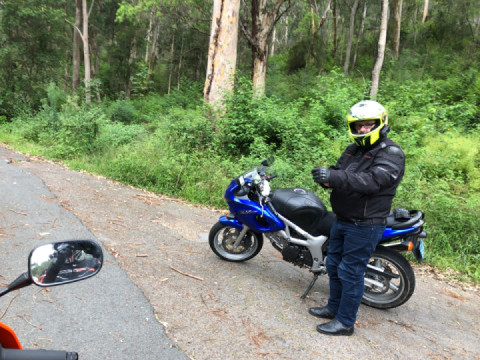 Bike reassembled - Putty Road magic mile here we come