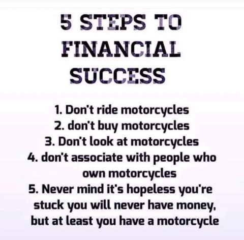 Success is to ride motorcycle ?