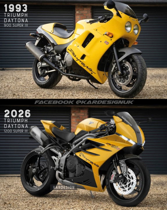 Dear Triumph, please build a Daytona 1200 triple with stacks of midrange for road riders, thanks