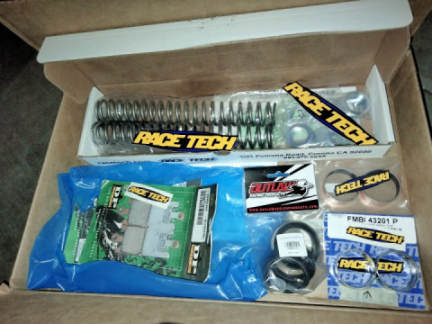 Suspension, brakes, and fork seals.