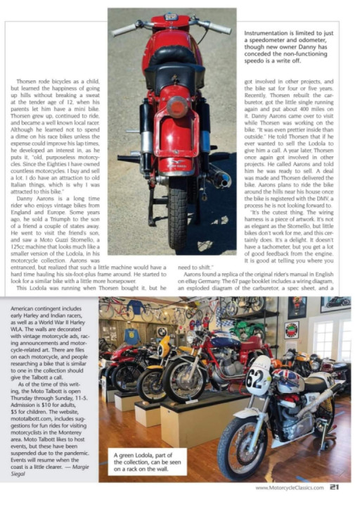 1960 Moto Guzzi Lodola Gran Turismo