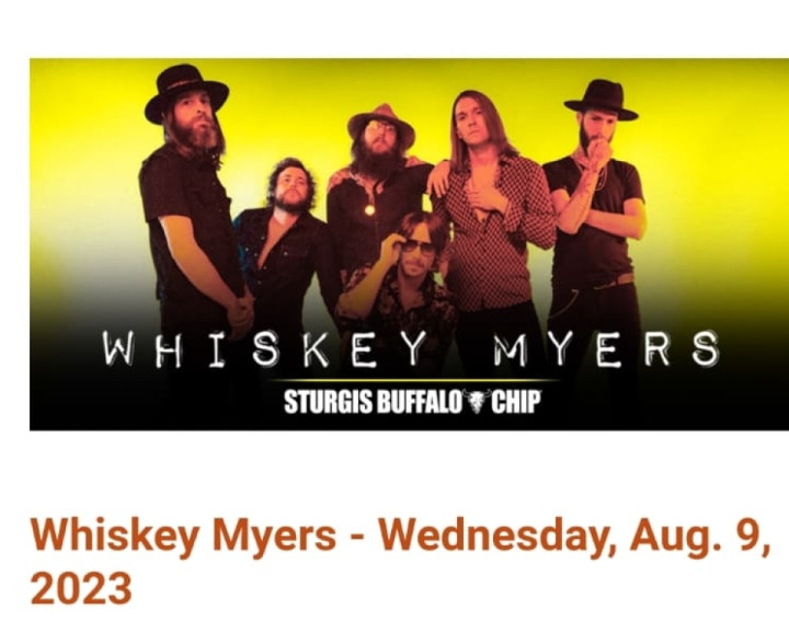 Whiskey Myers performing at Sturgis Buffalo Chip during the Rally, Wed Aug 9