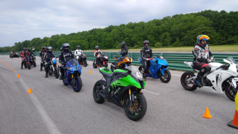 At VIR Virginia International Raceway getting ready to get on the track