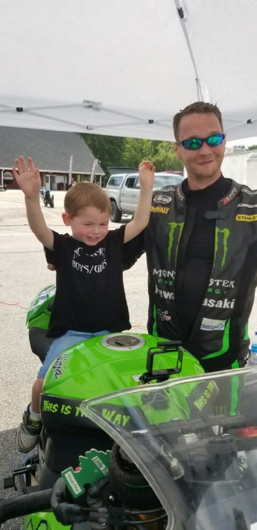 Me and little friend that really loves motorcycles an he is biggest fan of mine #monsterenergy