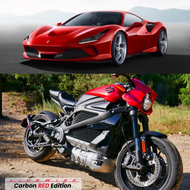 Ferrari F8 Tributo and Harley Davidson LiveWire