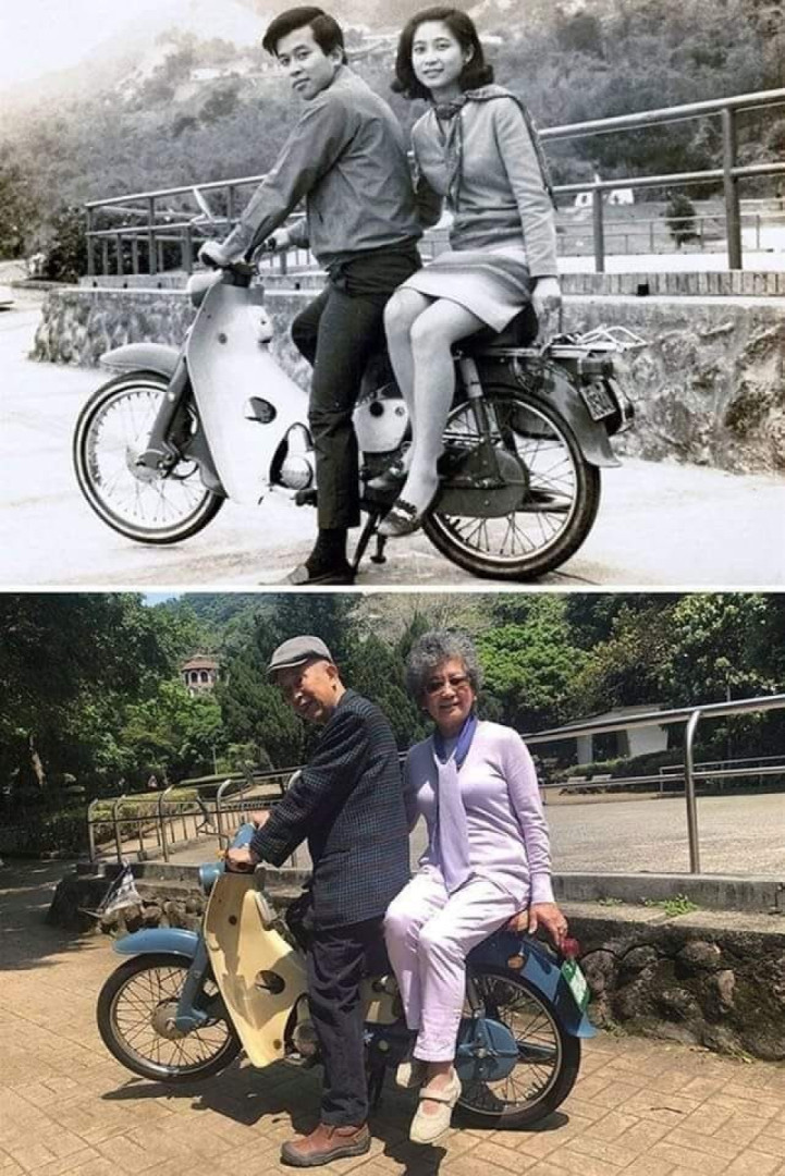 Same bike, same place, 51 years later (1967-2018) 