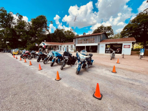 Pecan Grove Store in Fredericksburg for a tasty burger.