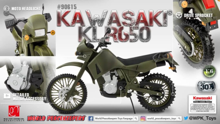 This is what the 1/6 scale KLR650 originally looked like