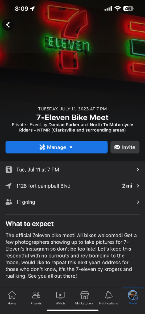 Bike meet for 7-Eleven