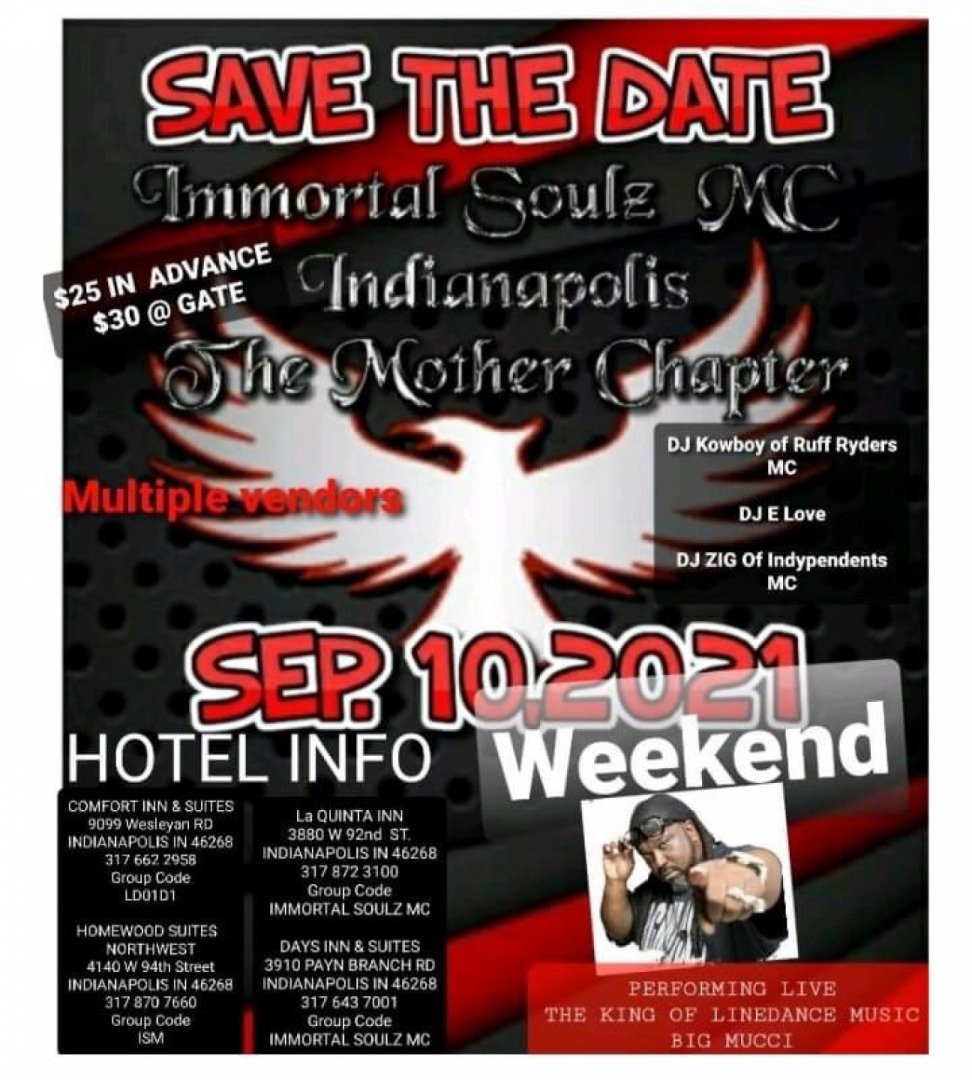 You already know how Immortal Soulz Party! Mother Chapter!! Book now!! You don’t want to miss this!