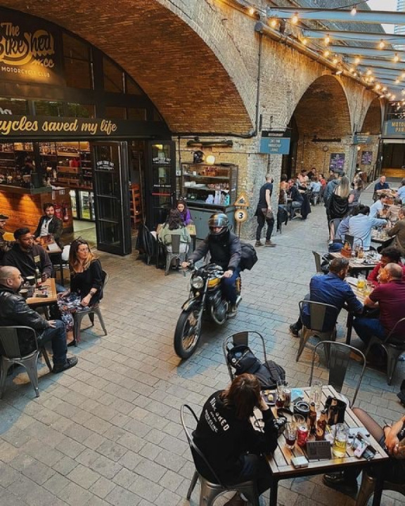 The Bike Shed in London, is a wonderful place to go, they even let your bikes in the coffee shop
