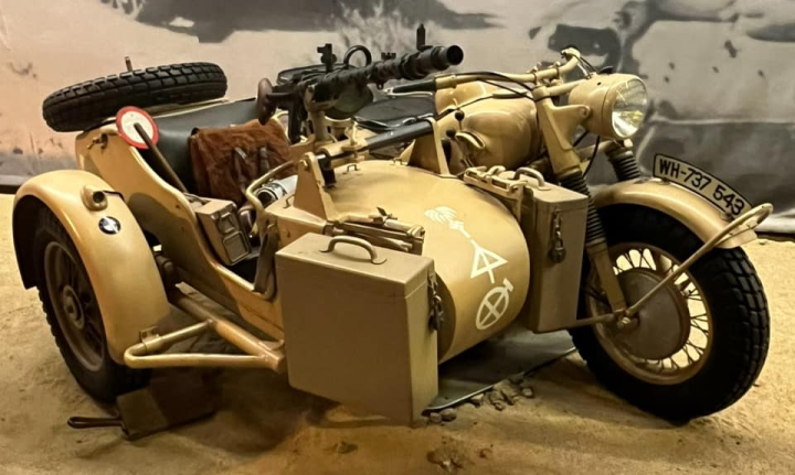 WW2 BMW German moto with a side car