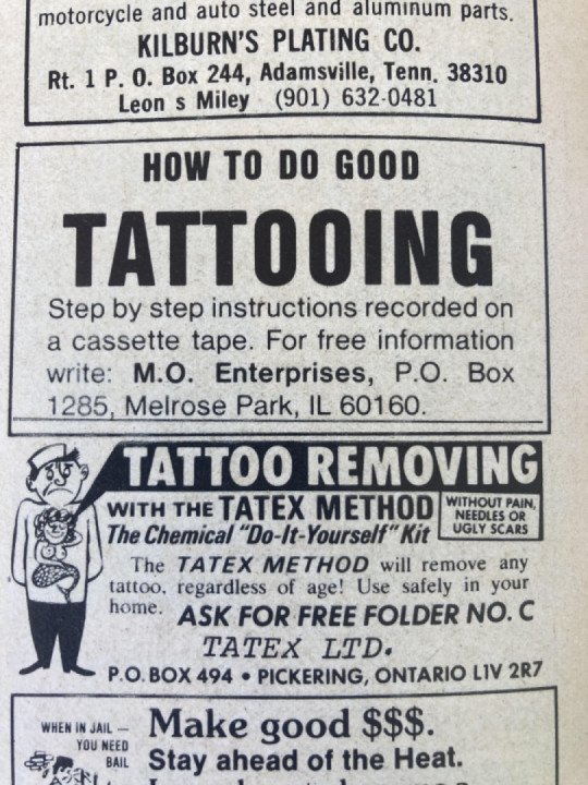 Classic ads from a 1981 Easyriders