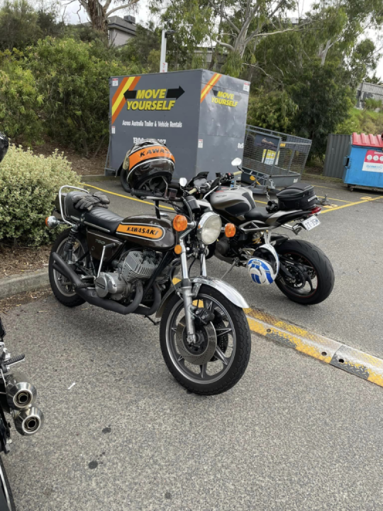 We had a gathering of older 2T road bikes today.