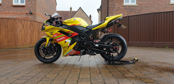 From black to yellow , in her new Swan Yamaha livery ❤
