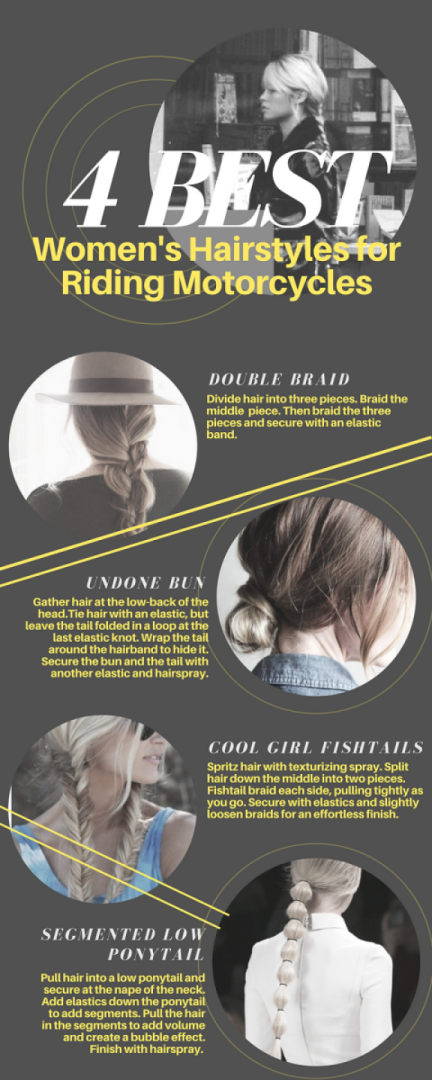 4 Best Women's Hairstyles for Riding Motorcycles