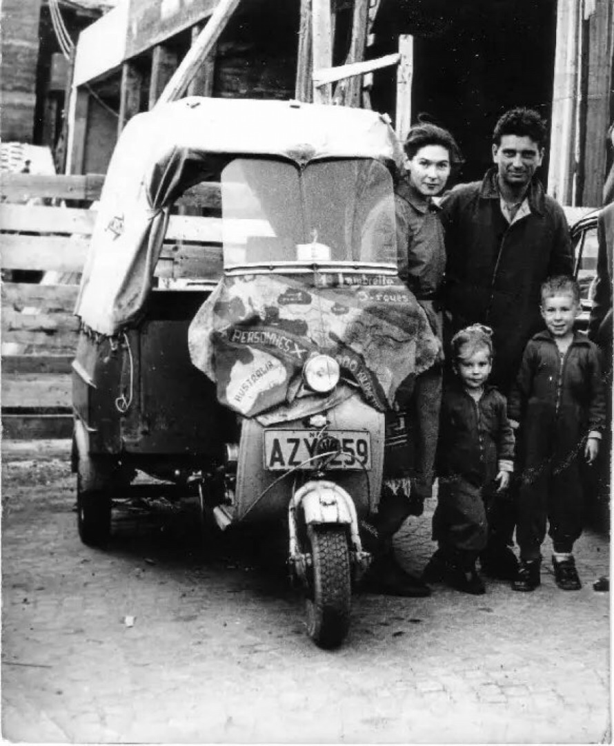 1956 Family Roadtrip from Sydney to Paris… by Lambretta!