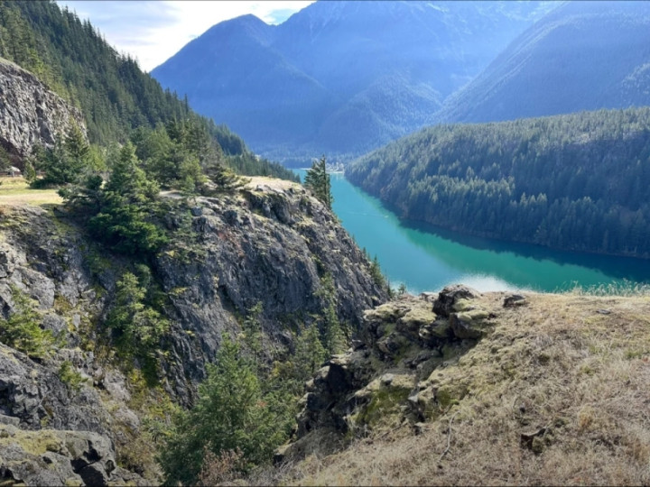 Taking advantage of the last sunshine of the year by riding through North Cascade