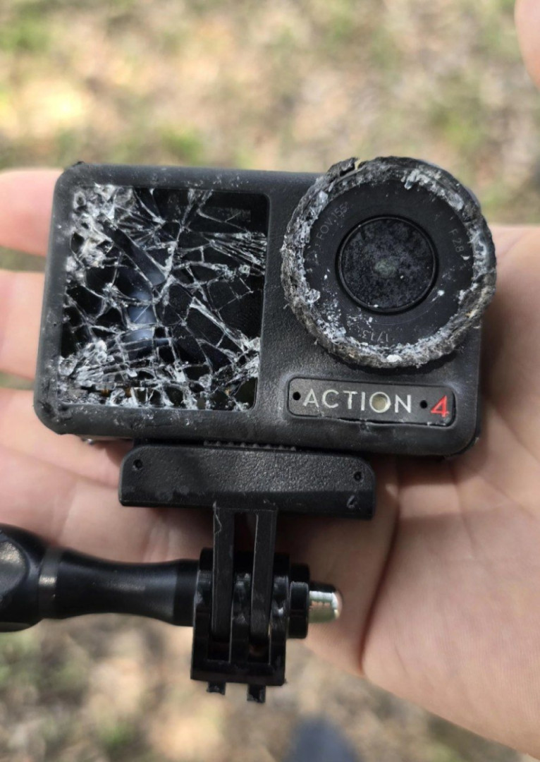 If you use a camera on your helmet make sure the mount is secure before a ride...