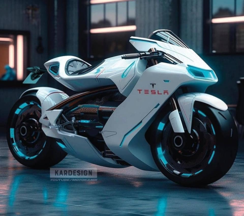 Tesla Motorcycle Concept Design by @kardesignkoncepts [IG] ?