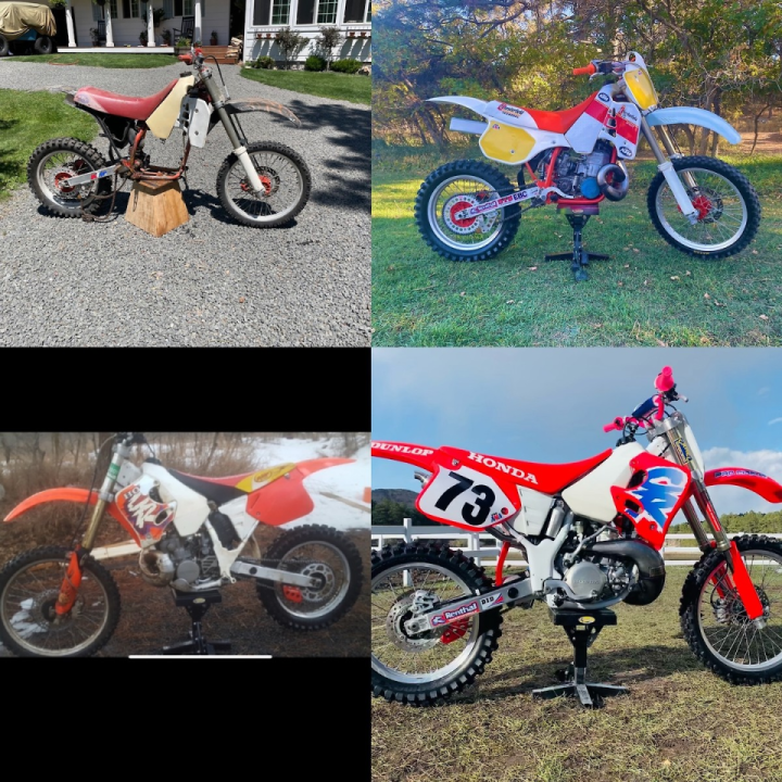 Here is my 93’ cr250 before and after along with the ktm.