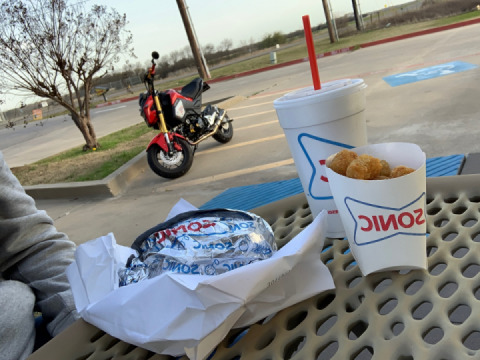 Took a break at sonic today and enjoy the day!